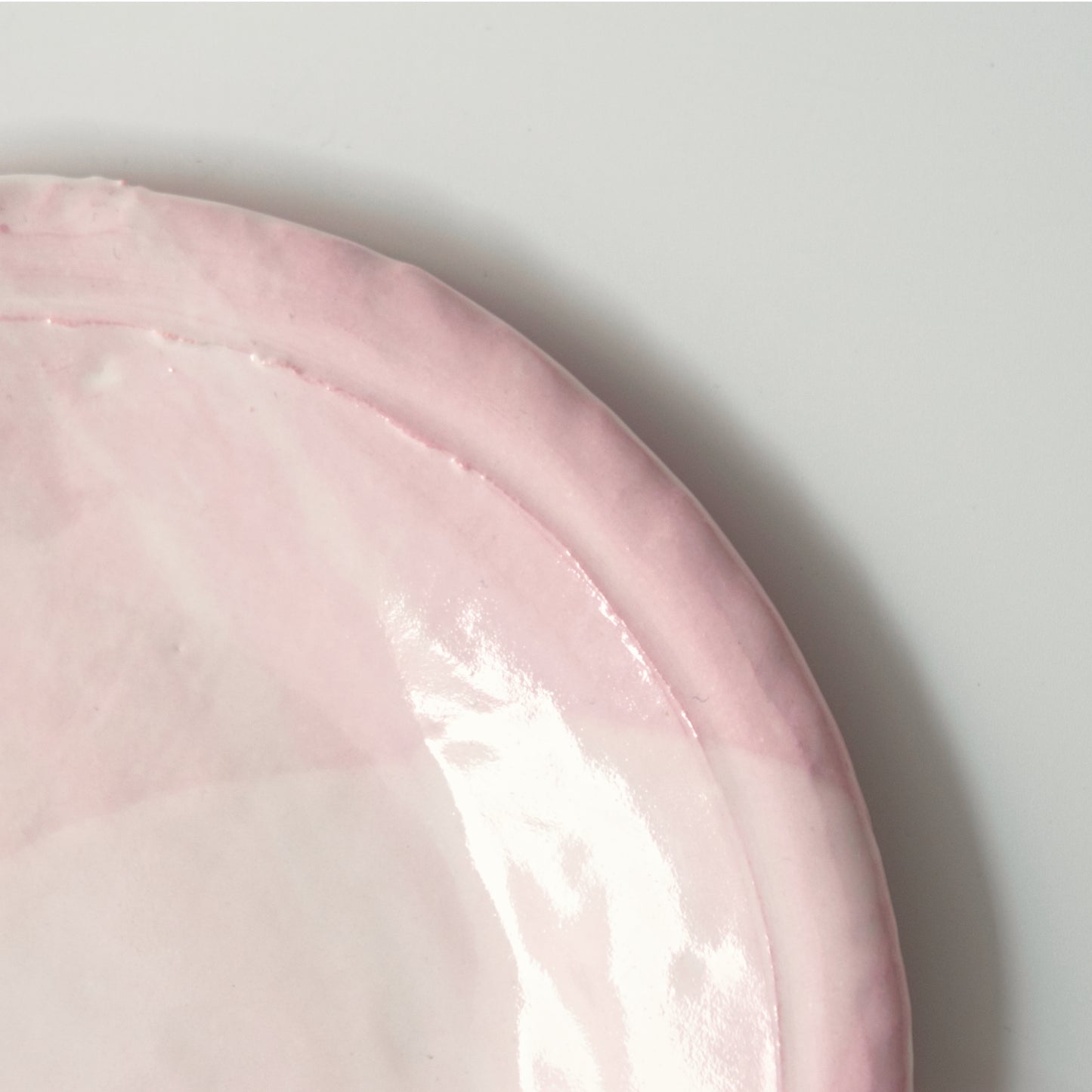 Pink porcelain plate
