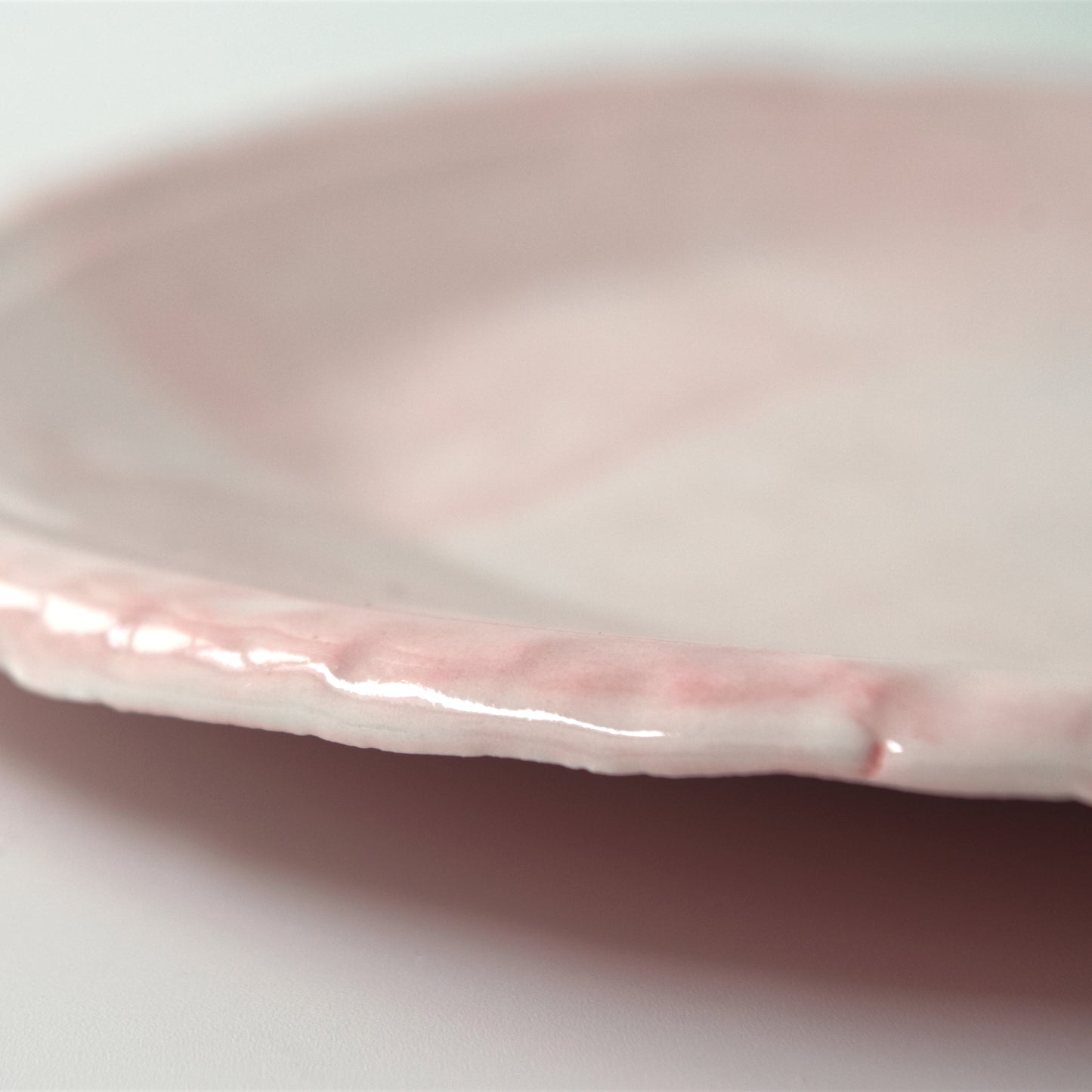 Pink porcelain plate