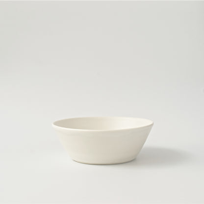 White porcelain tapered bowl