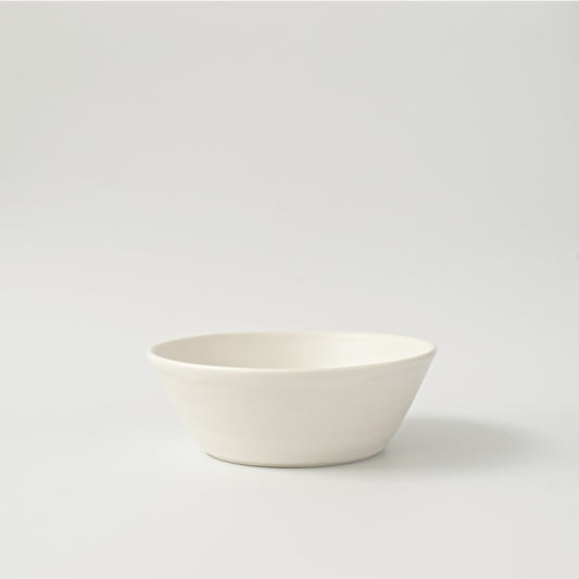 White porcelain tapered bowl