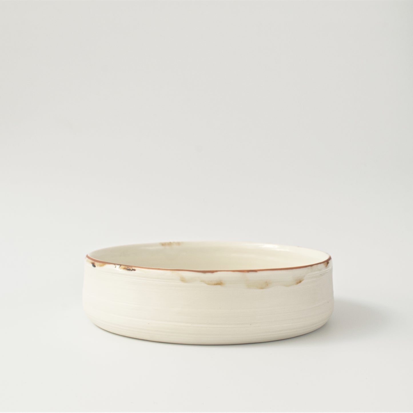 White porcelain pasta bowl