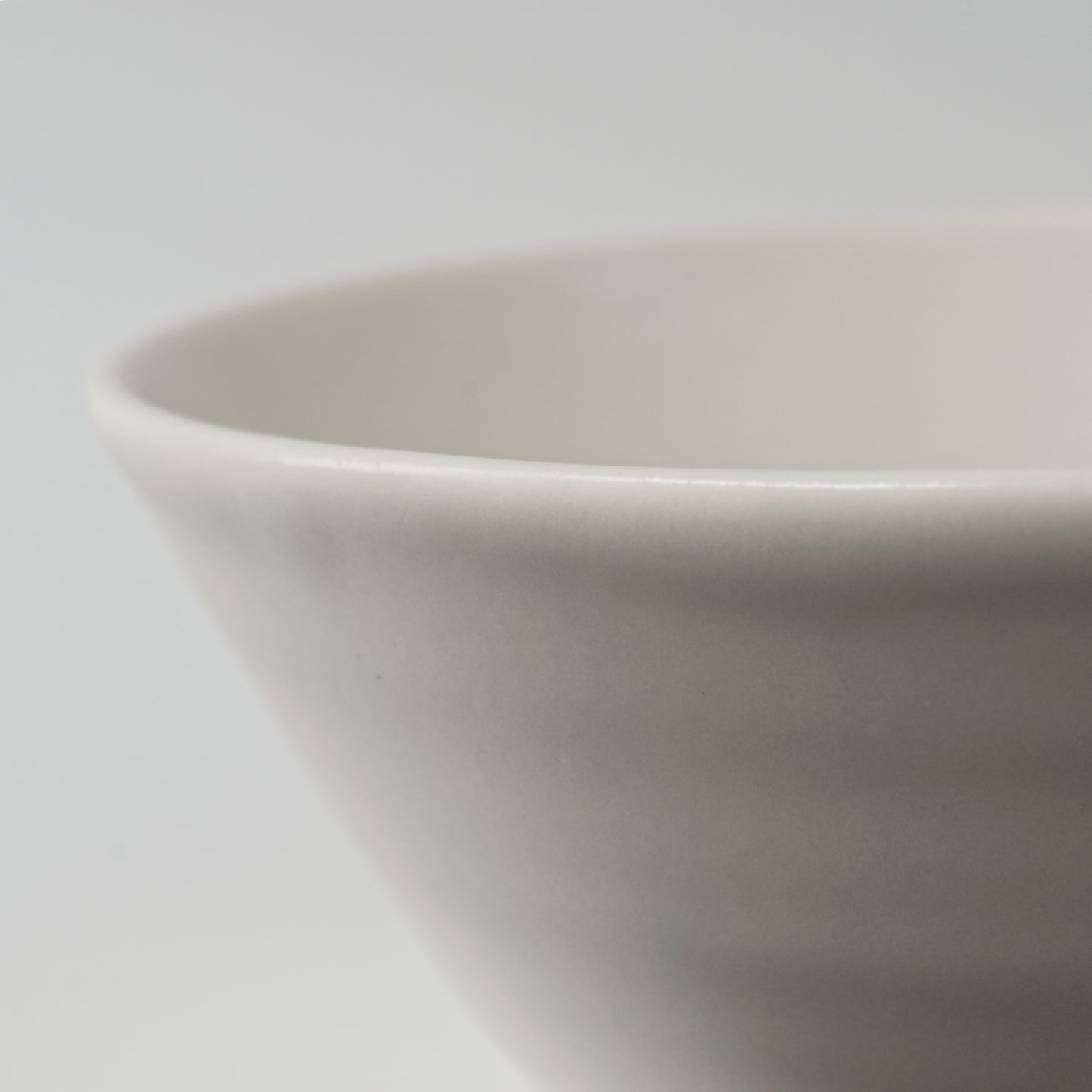 White porcelain tapered bowl