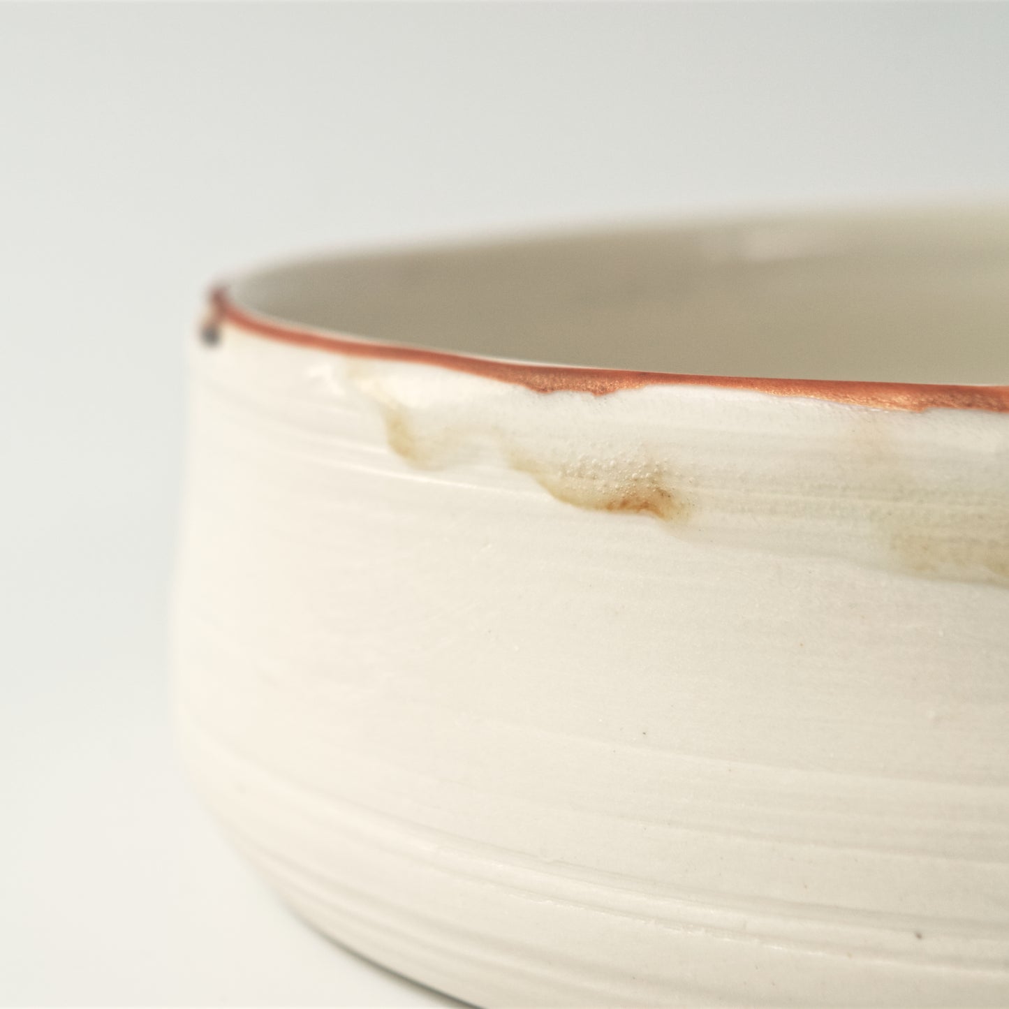 White porcelain pasta bowl